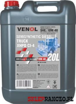 OLEJ VENOL SEMI DIESEL TRUCK 10W40 20L