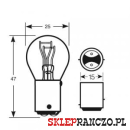 ŻARÓWKA 12V 21/5W P21/5W RB380